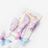 Lilac Butterfly Pearl Dangle Girls' Hair Clip