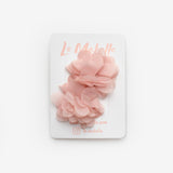 Powder 2-Piece Tulle Flower Hairless Baby Hair Clip