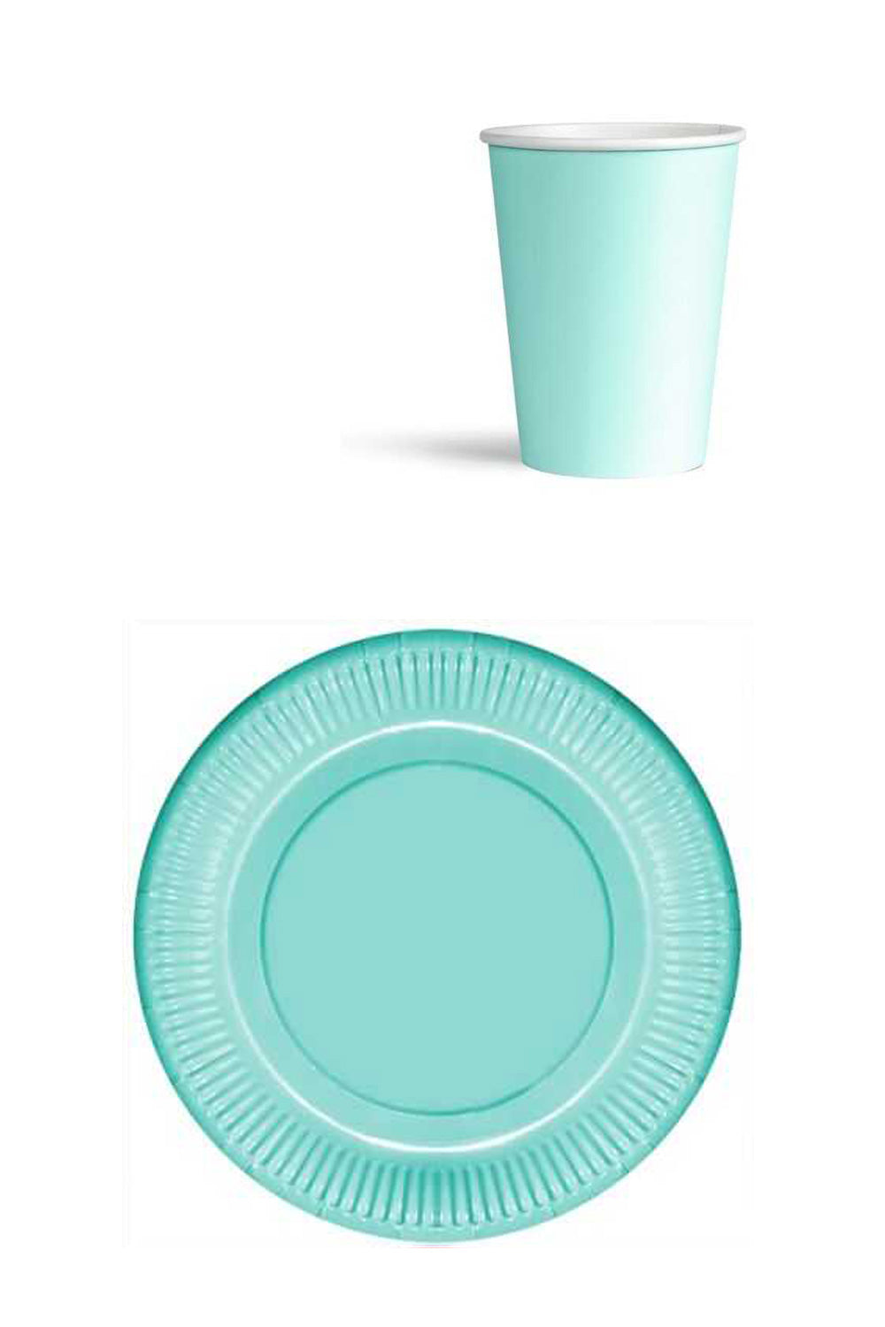 Mint 8-Piece Plate and Glass Set