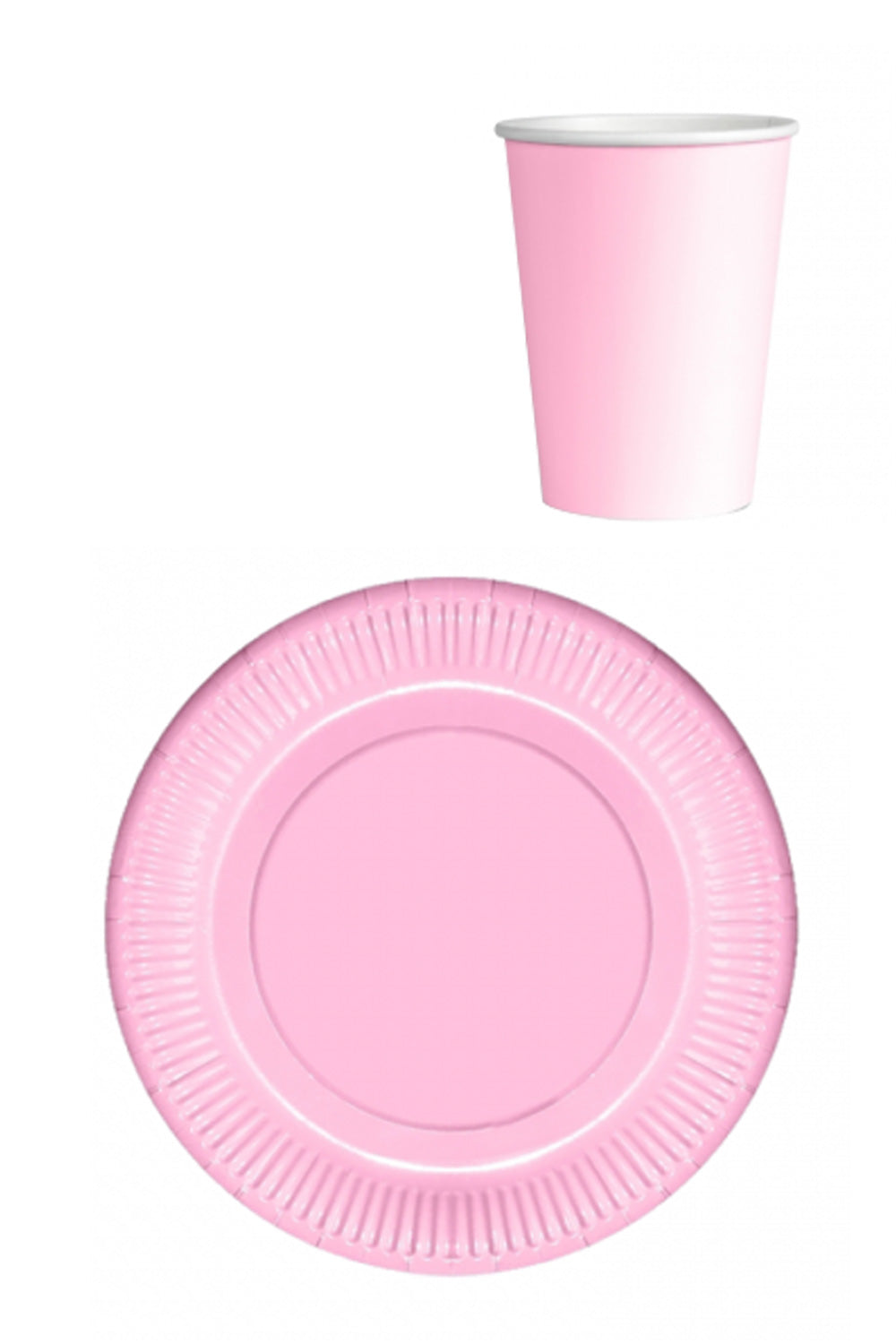 Pembe  8'li Tabak Bardak Set