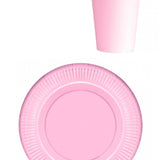 Pembe  8'li Tabak Bardak Set