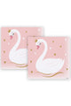 Pink Swan Themed 16-Pack Napkins