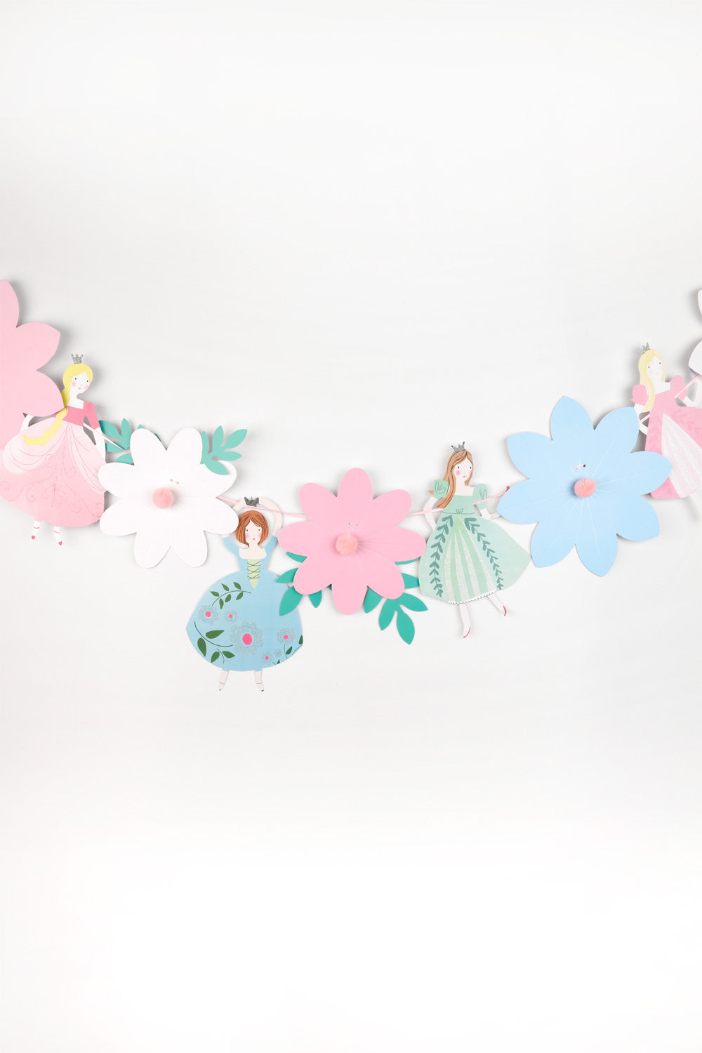 Multicolor Princess and Flower Banner