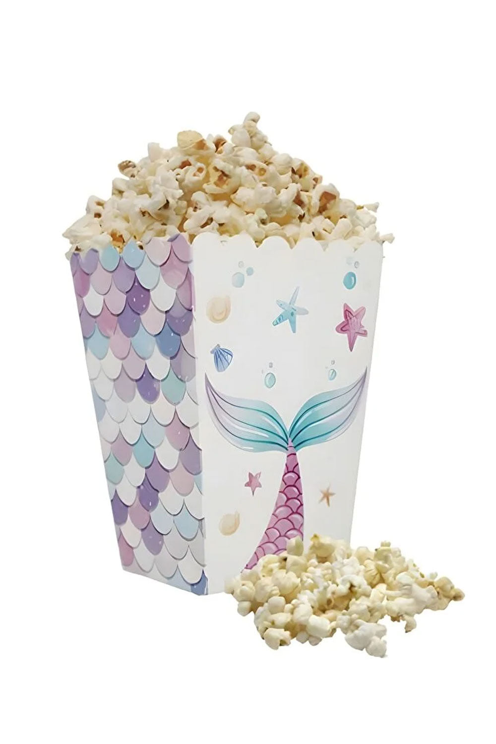 Lilac Mermaid Patterned 8-Pack Popcorn Box