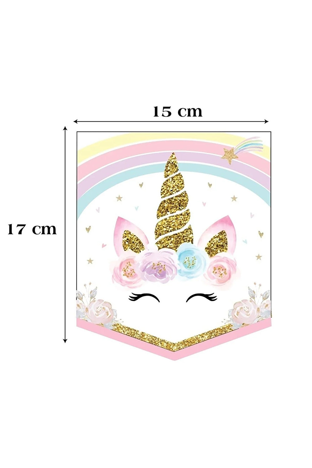 Pembe  Unicorn Detaylı İyi ki Doğdun Banner