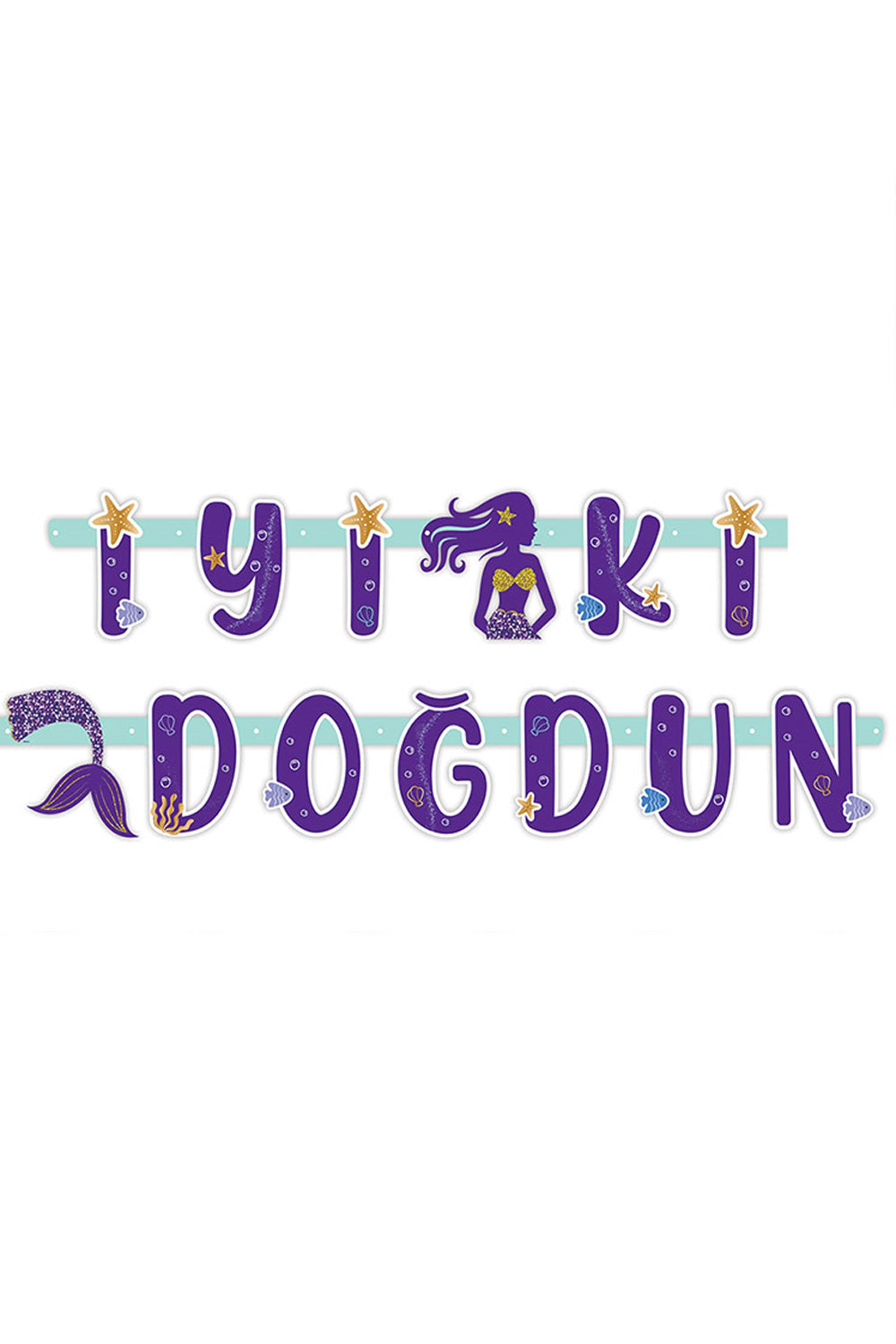 Lila  Deniz Kızı Temalı İyi ki Doğdun Banner