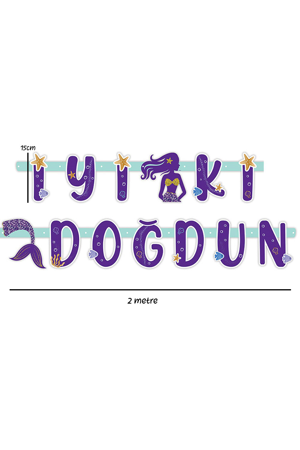 Lila  Deniz Kızı Temalı İyi ki Doğdun Banner