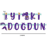 Lila  Deniz Kızı Temalı İyi ki Doğdun Banner