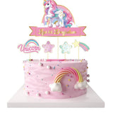 Pembe Unicorn Temalı İyi Ki Doğdun 5'li Kürdan Pasta Süsü