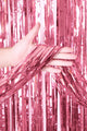 Shiny Pink Fringe Curtain Party Decoration