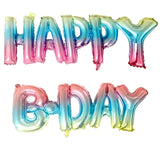 Çok Renkli  Happy B-Day Yazılı Parti Balonu