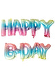Multicolor Happy B-Day Lettering Party Balloon