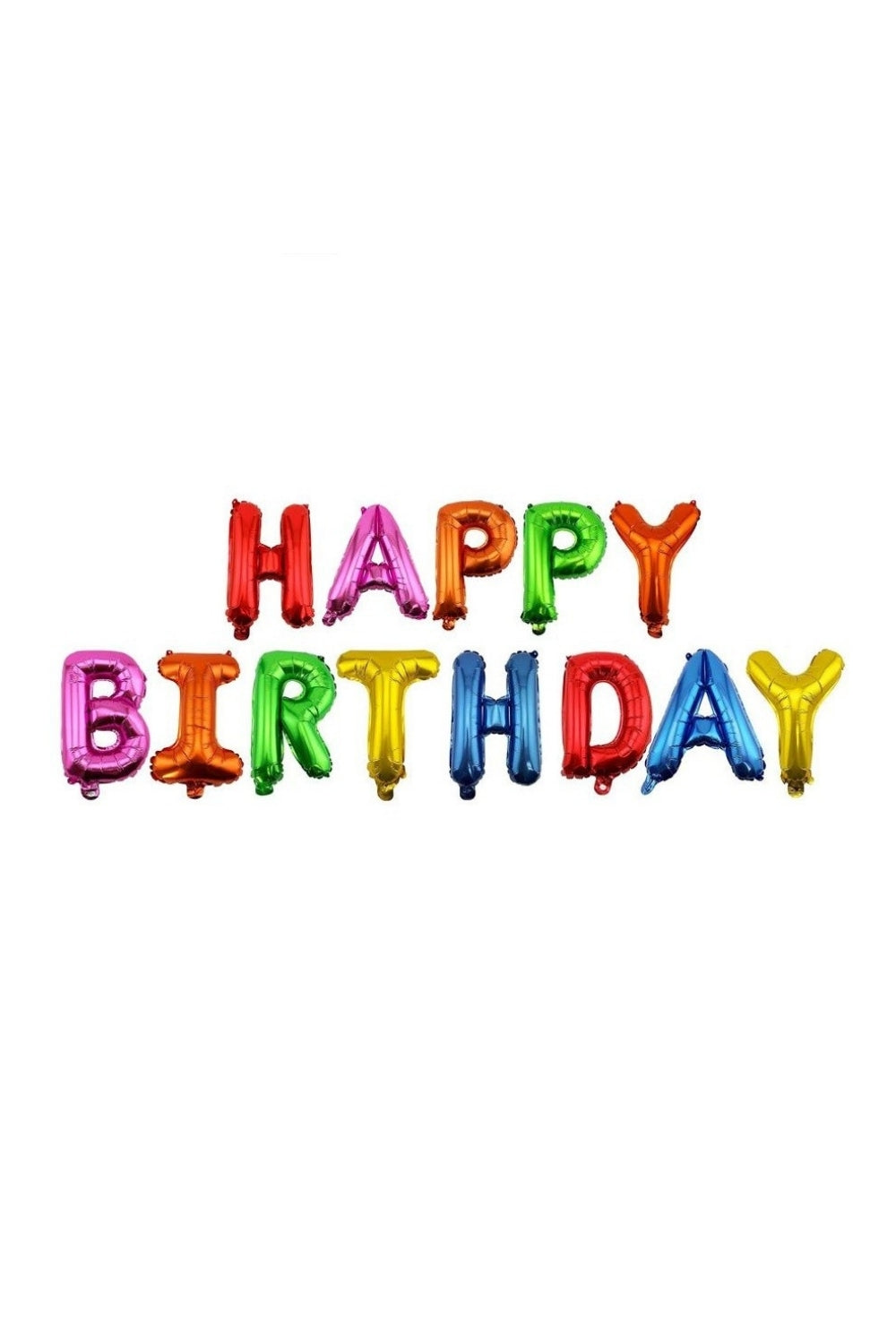 Çok Renkli  Happy Birthday Harf Balon Set