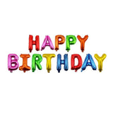 Çok Renkli  Happy Birthday Harf Balon Set