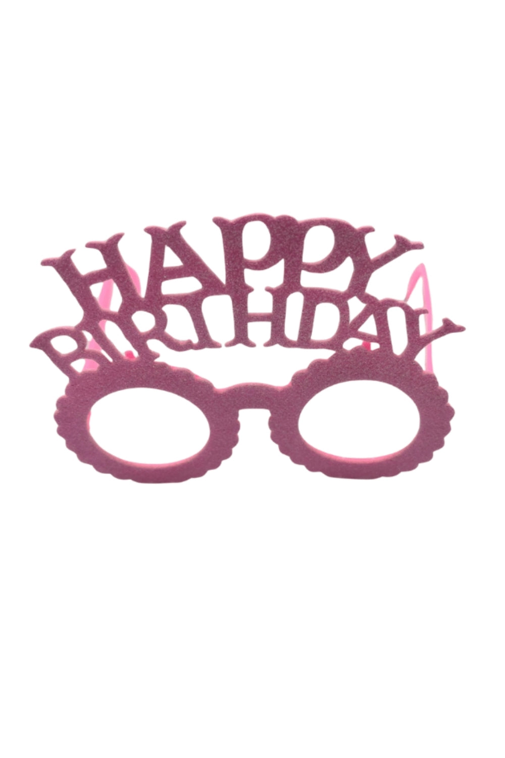 Pembe  Happy Birthday Yazılı Taç ve Parti Gözlüğü