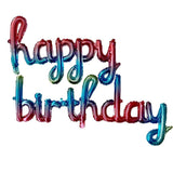 Lila Tonları El Yazısı Happy Birthday Balon