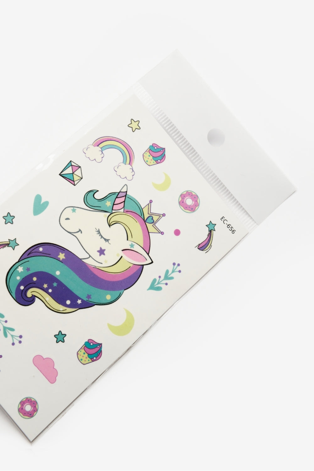 Çok Renkli  Sevimli Unicorn Temalı Kız Çocuk Dövme