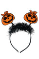 Black Dangled 2-Piece Pumpkin Figure Halloween Girls' Crown
