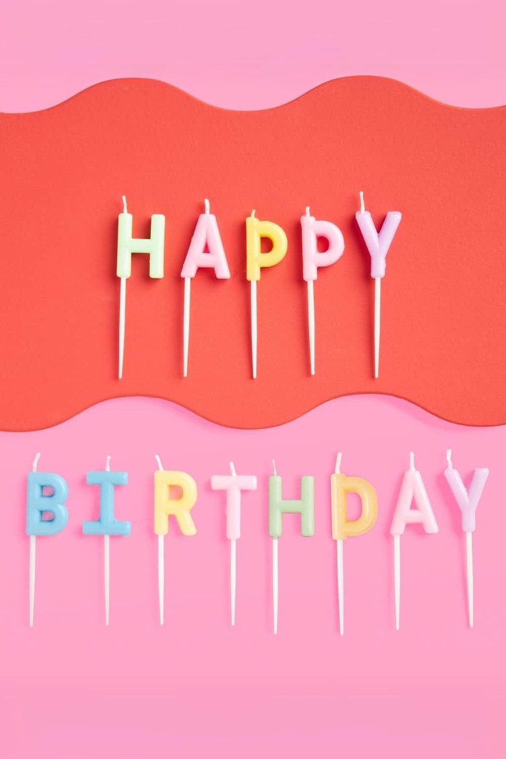 Çok Renkli  Makaron Happy Birthday Harf Mum Set