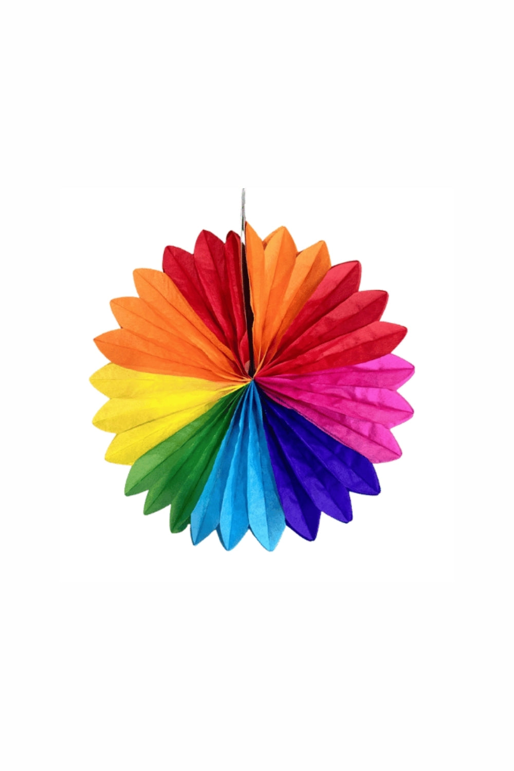 Çok Renkli  Gökkuşağı Tonları Yuvarlak Parti Süsü