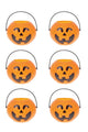 Turuncu  Bal Kabağı Figür 6'lı Halloween Parti Mumluğu