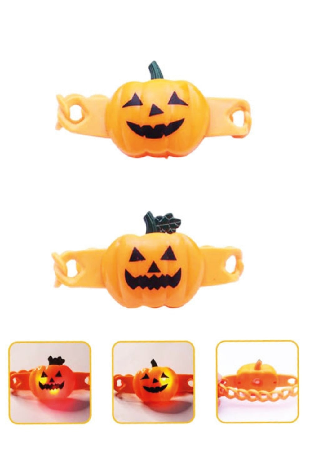 Turuncu  Işıklı Bal Kabağı Figür Halloween Bileklik