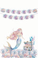 Lila  Midye Temalı İyi Ki Doğdun Parti Banner
