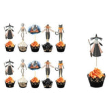 Çok Renkli  Halloween Temalı 10'lu Kürdan Pasta Süsü