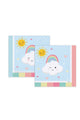 Multicolor Rainbow Themed 16-Pack Napkins