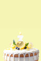 Gold and White Number 3 Party Candle