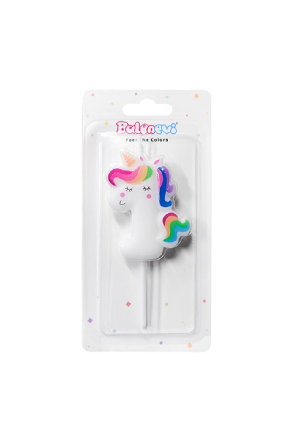 Beyaz  1 Rakamı Unicorn Figür Parti Mumu