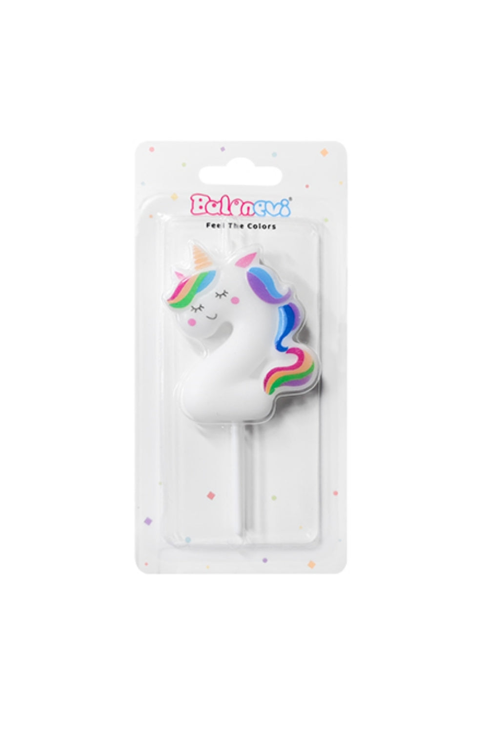 Beyaz  2 Rakamı Unicorn Figür Parti Mumu