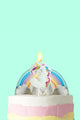 White Number 3 Unicorn Figure Party Candle