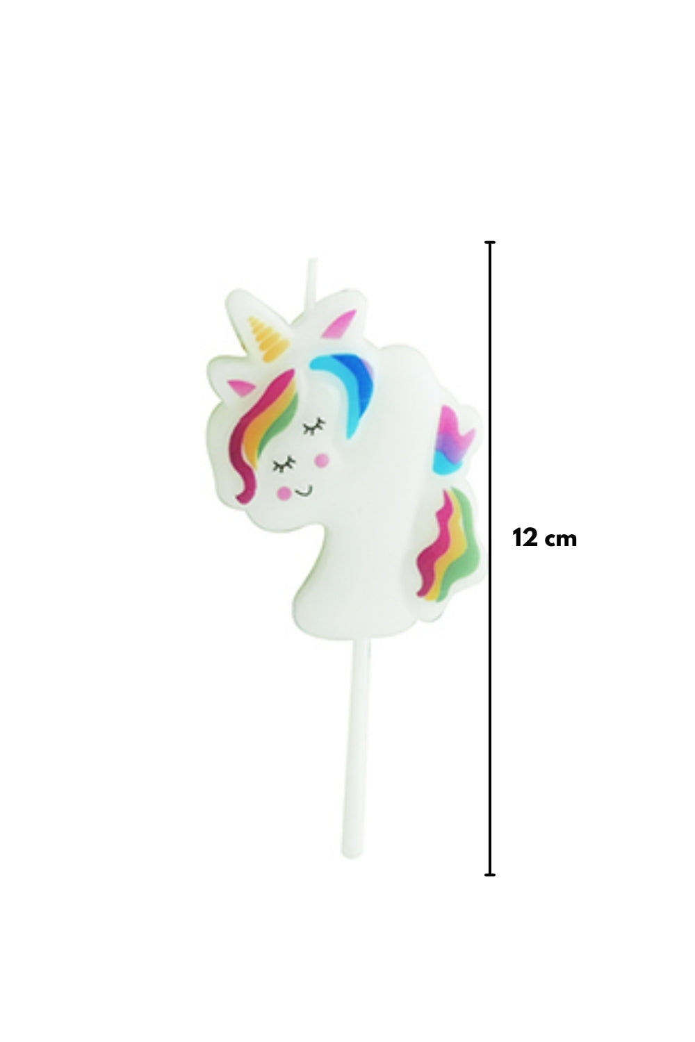 Beyaz  4 Rakamı Unicorn Figür Parti Mumu