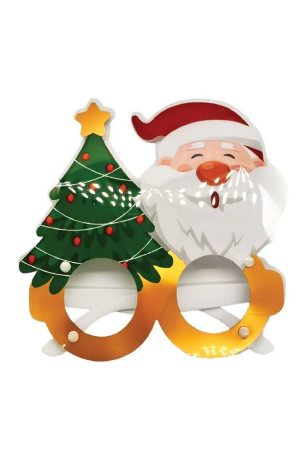 Çok Renkli  Yılbaşı Temalı Kağıt Parti Gözlüğü