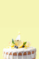 Gold and White Number 4 Party Candle