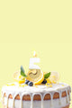 Gold and White Number 5 Party Candle