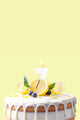 Gold and White Number 7 Party Candle