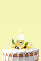 Gold and White Number 8 Party Candle