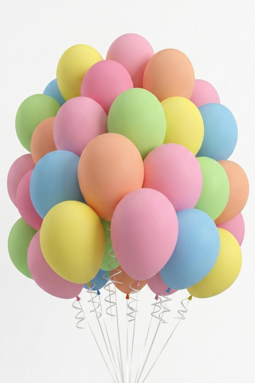 Çok Renkli Pastel Tonları 20'li Balon Set