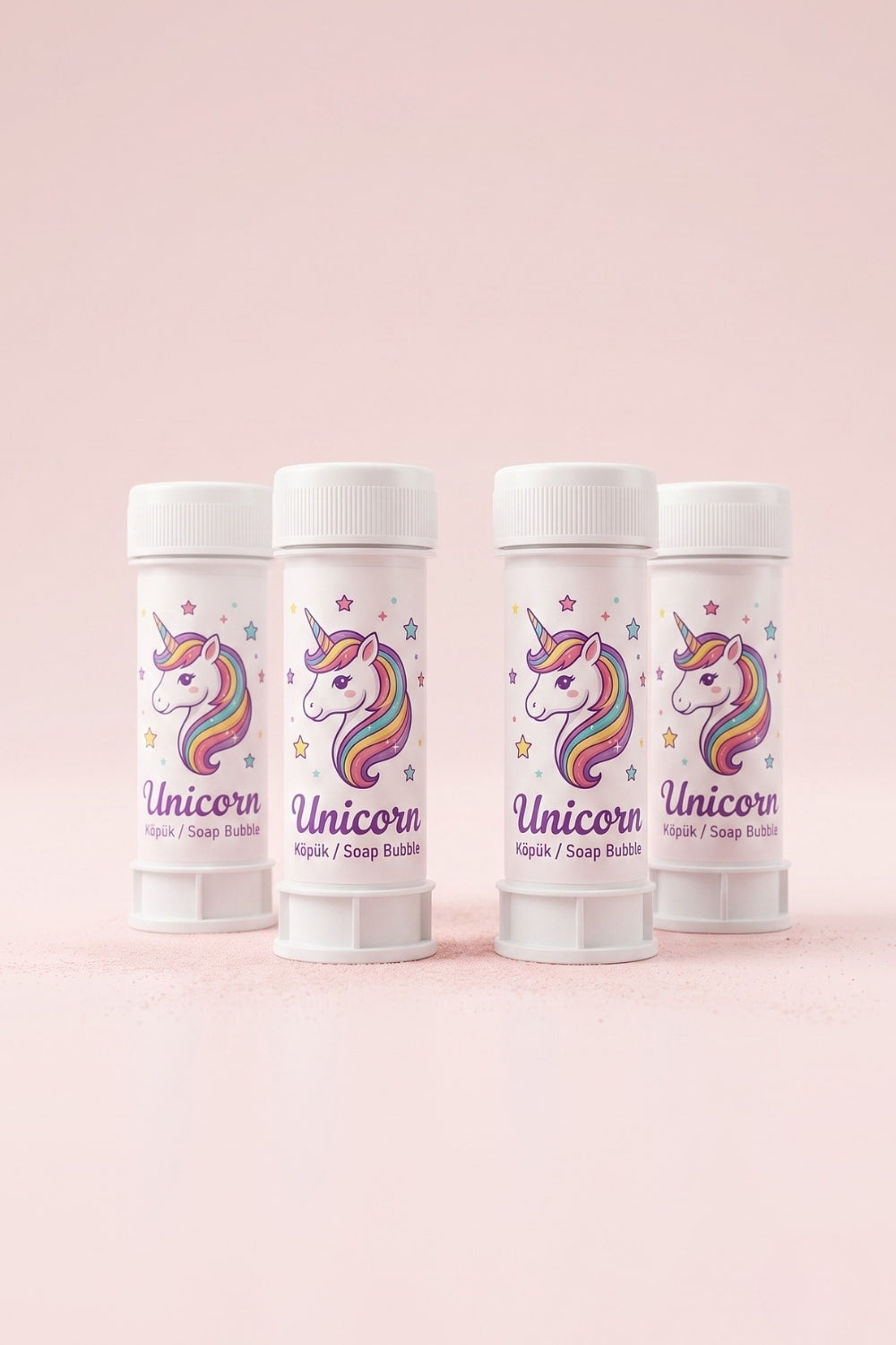 Beyaz Unicorn Temalı 4'lü Köpük Balon Set