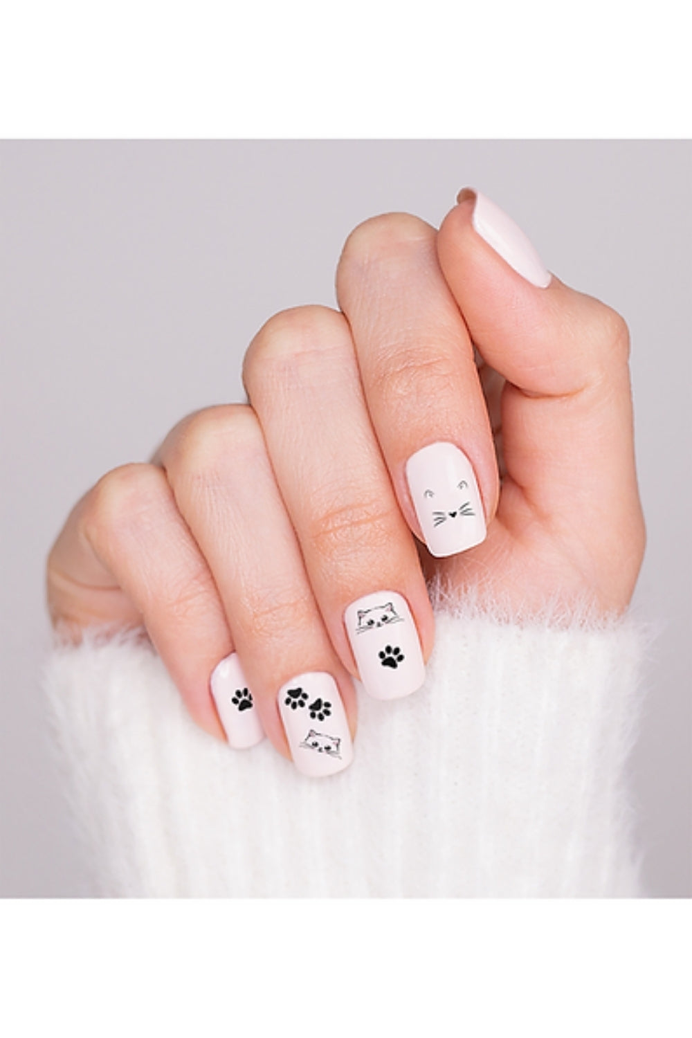 Çok Renkli  Kedi Temalı Kız Çocuk Tırnak Sticker