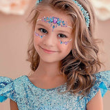 Lila Tonları Zümrüt Model Kız Çocuk Yüz Sticker