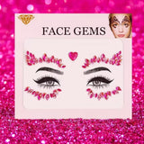 Pembe  Kalp Model Kız Çocuk Yüz Sticker