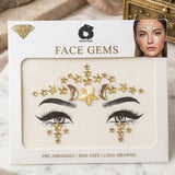Altın Yıldız Desen Kız Çocuk Yüz Sticker