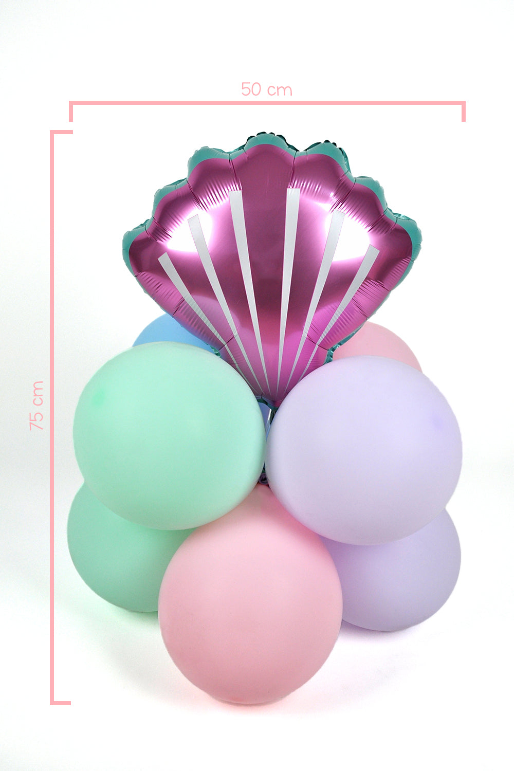 Pembe  Midye Kabuğu Balon Set