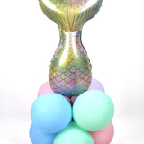 Çok Renkli  Deniz Kızı Kuyruğu Balon Set