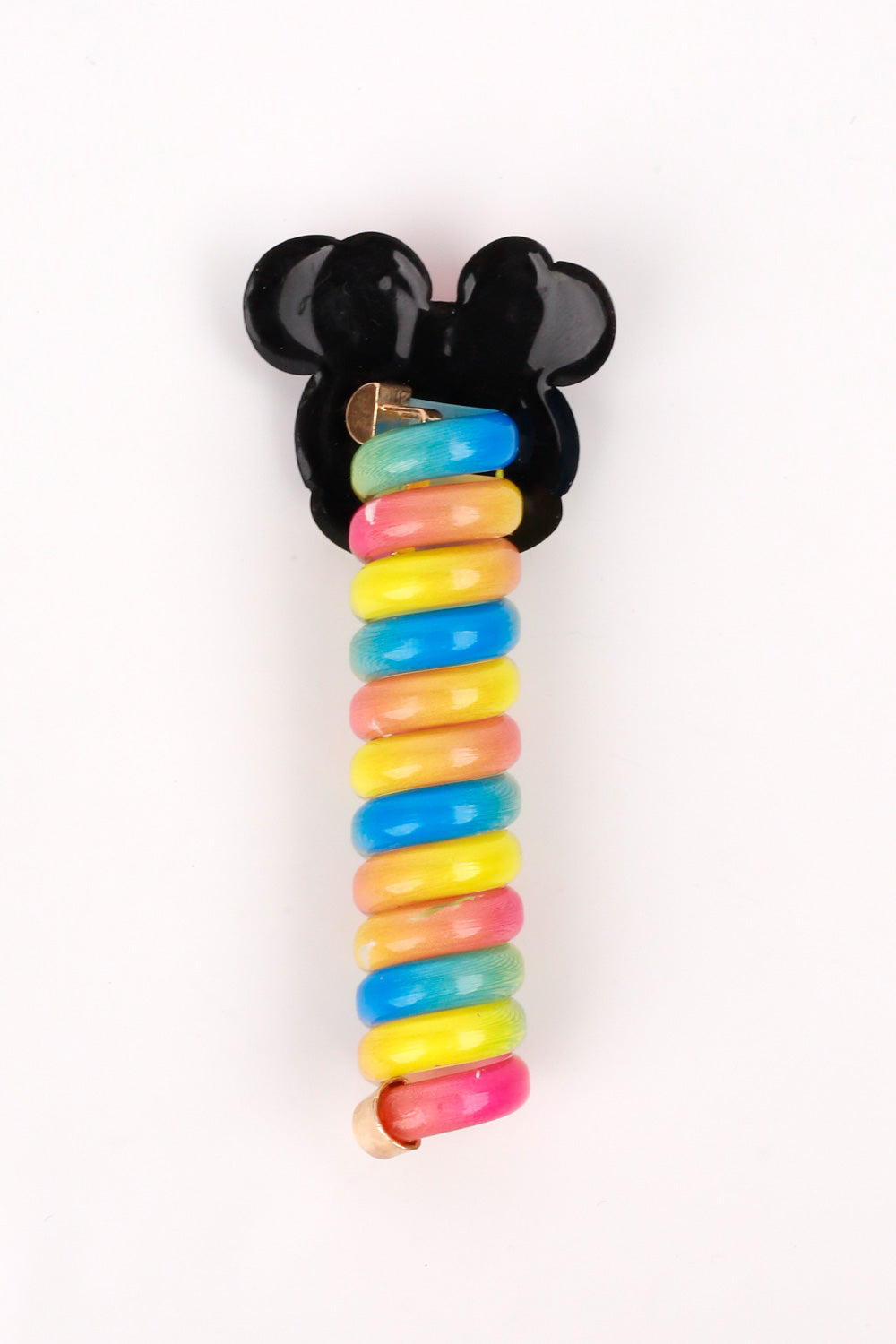 Çok Renkli  Minnie Mouse Figürlü Kız Çocuk Makarna Toka