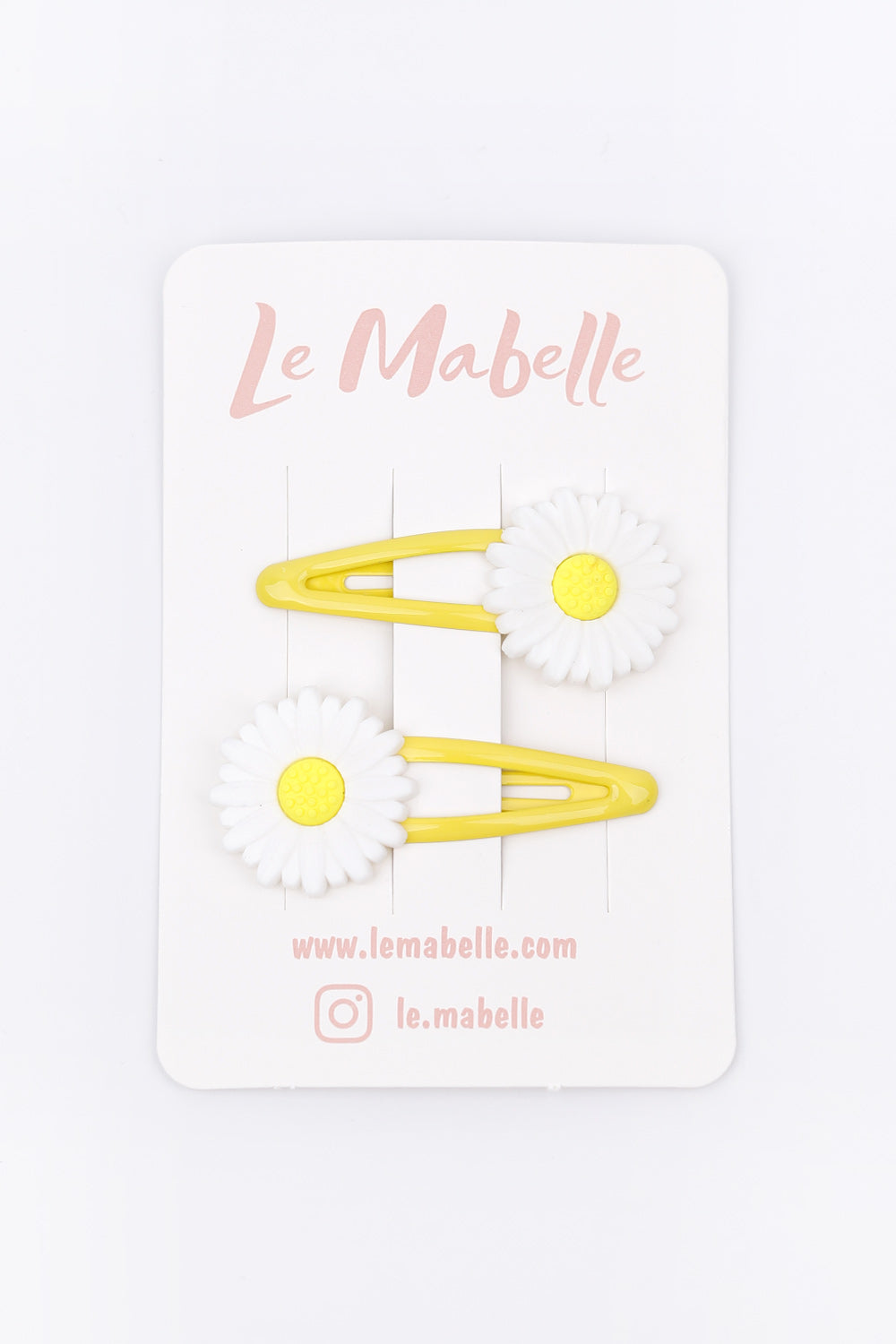 Sarı  Papatya 2'li Çıtçıt Kız Çocuk Toka