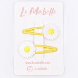 Sarı  Papatya 2'li Çıtçıt Kız Çocuk Toka